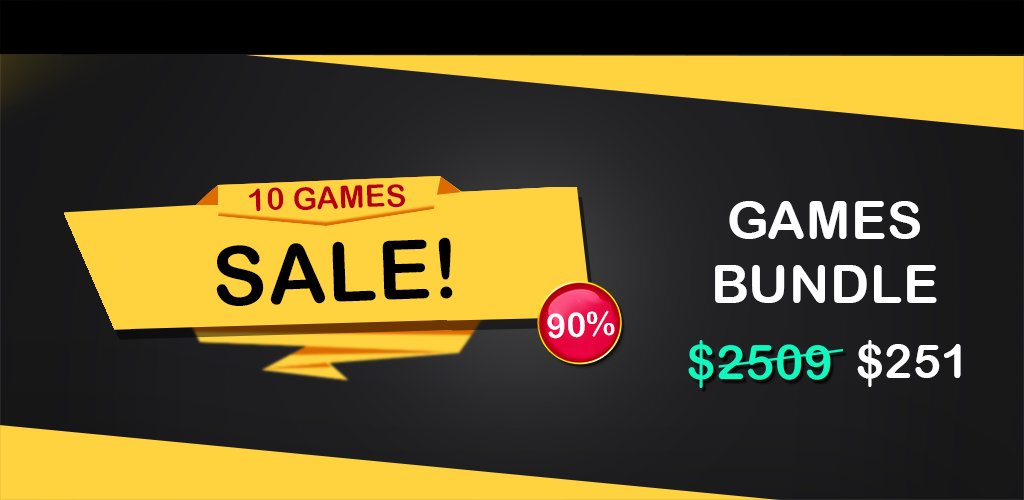 sellsourcecode's tweet image. #GamesandAppSourcecode 
#SellMySourcecode #GameBundle gives you an amazing #Discount on 10 high-quality #Games. #Customize now and start your own #GameDevelopment #Business.
 ➡ Purchase URL: goo.gl/dFifAH