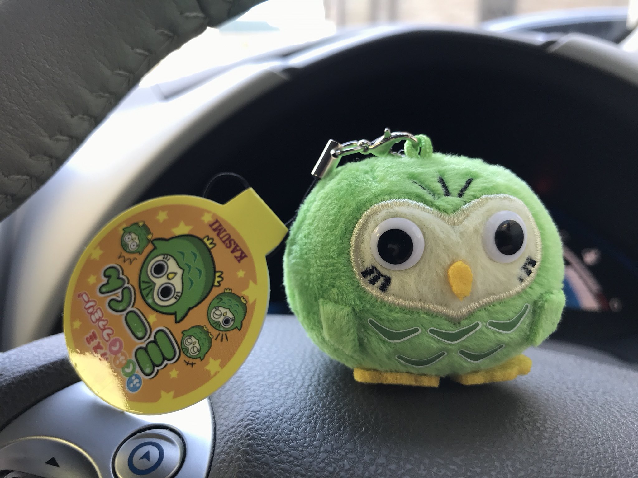 そらのぬし 近所のスーパーのカスミさん マスコットキャラクターがフクロウのミーくん 名前初めて知った なのですが お店のアプリから抽選でミーくんストラップが当たるという事でやってみました そしたらなんと 当たり 明日までらしいです W
