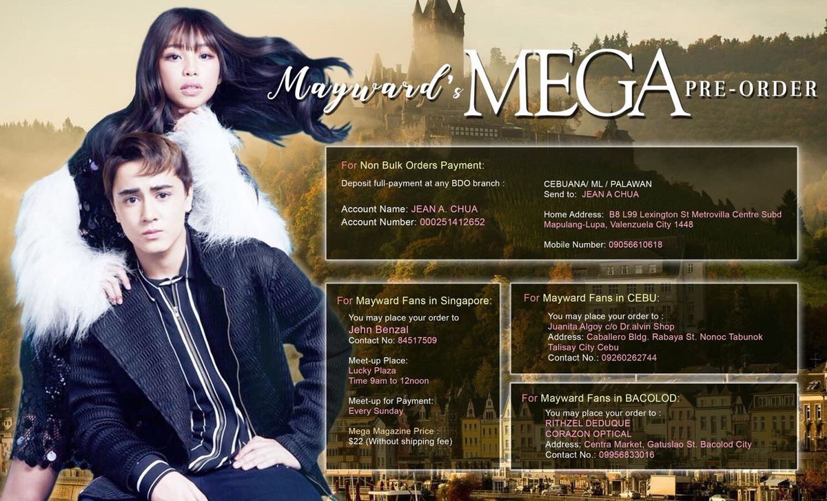 MsMarisseGarcia's tweet photo. Lahat na nag PRE ORDER may chance kayo manalo ng TICKETS for docu screening! Kaya mag DM na habang meron pa! Kasi limited lang po ang MEGA MAYWARD HARDBOUND ! Paid orders lang po ang gagawin nila. Paki basa ang posters paano magbayad! Salamat! https://t.co/MerT4CnPHA