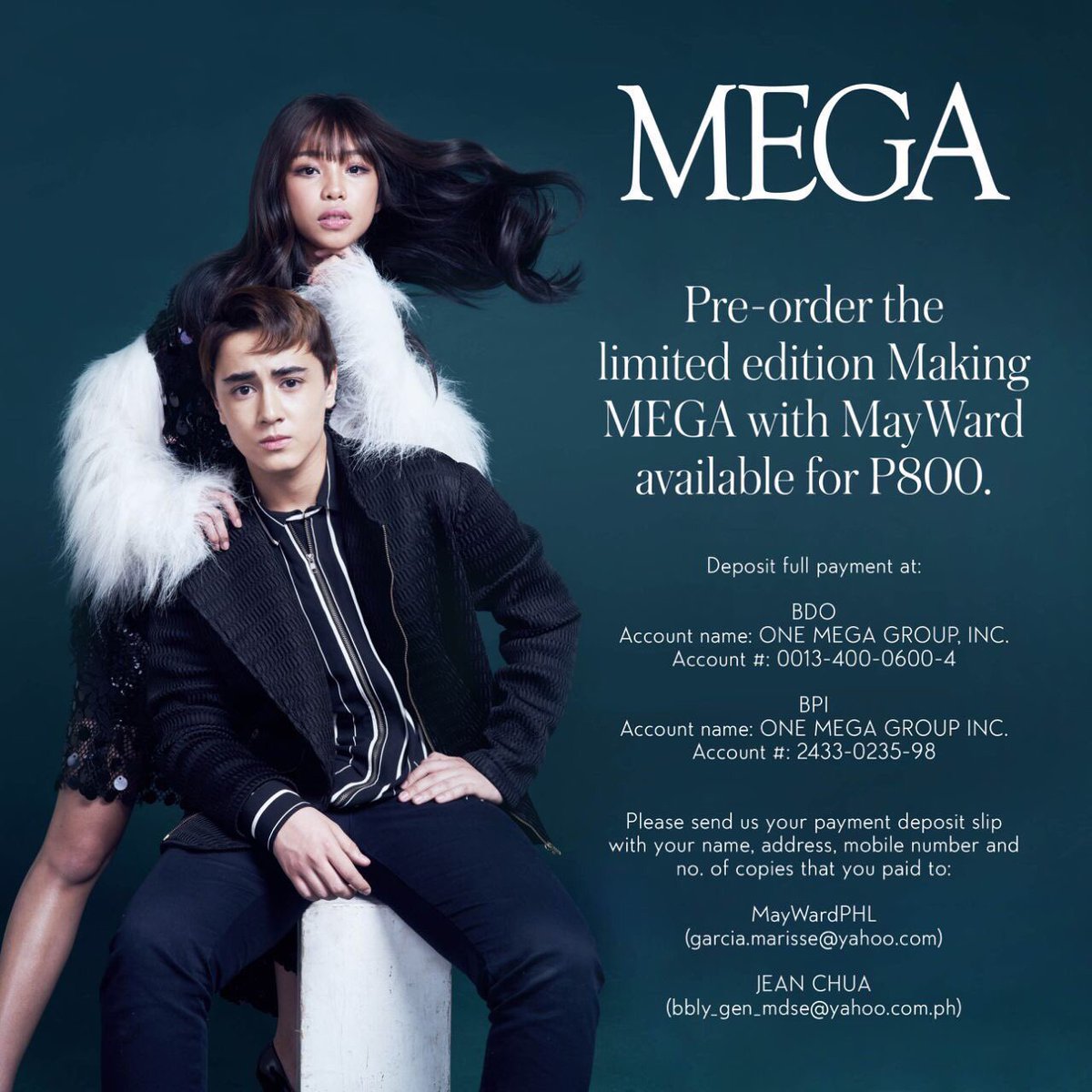 MsMarisseGarcia's tweet photo. Lahat na nag PRE ORDER may chance kayo manalo ng TICKETS for docu screening! Kaya mag DM na habang meron pa! Kasi limited lang po ang MEGA MAYWARD HARDBOUND ! Paid orders lang po ang gagawin nila. Paki basa ang posters paano magbayad! Salamat! https://t.co/MerT4CnPHA