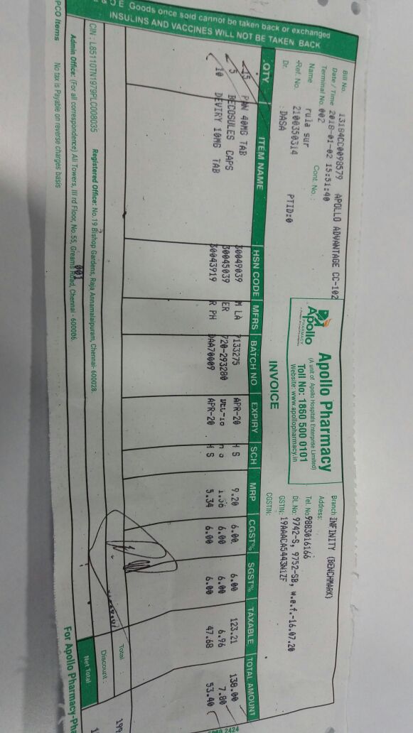 sumitad21's tweet photo. See Kolkata Sector V @Apollo_Pharmacy bill. How the company is cheating consumers. #Apollo_Pharmacy Cheats. Boycott this totally. https://t.co/QCgEUw9GS8