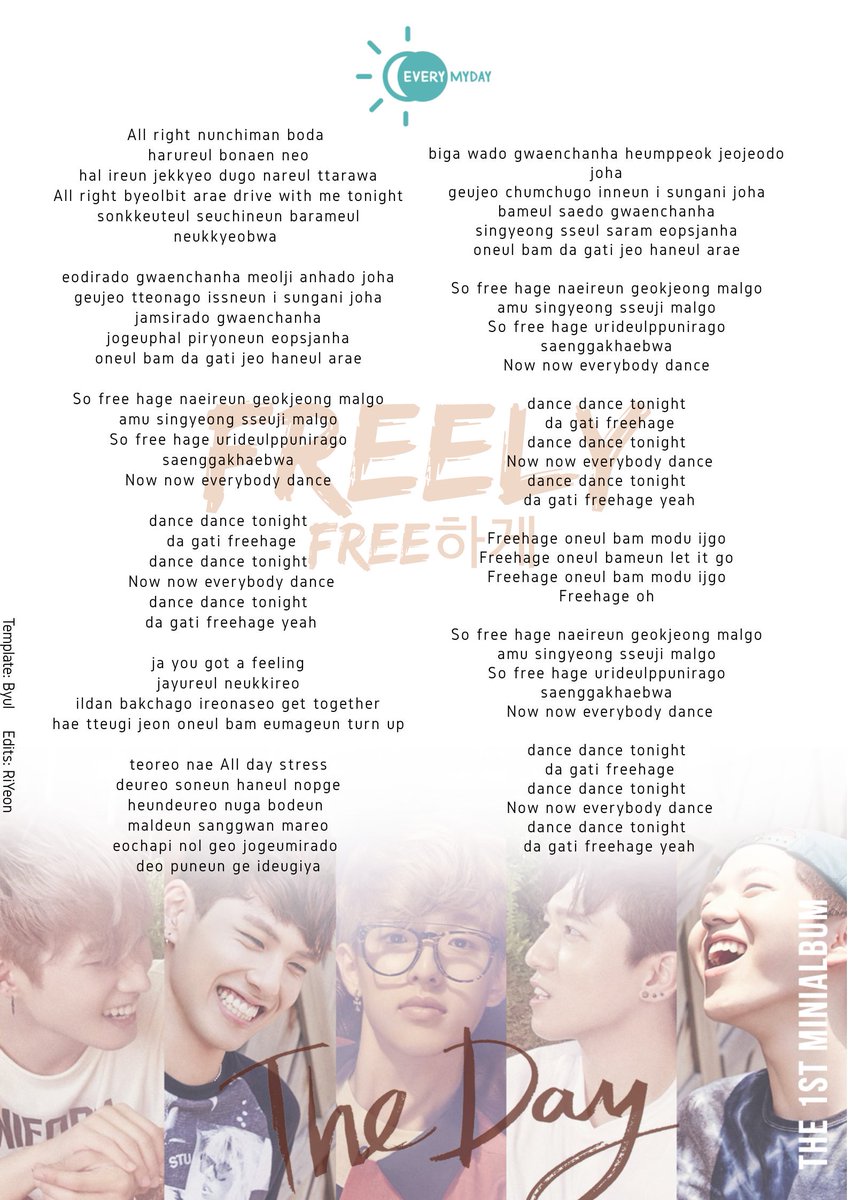 Every Myday Auf Twitter Thread Day6 The Day The First Mini Album Lyric Guides Day6 ë°ì´ìì¤ Day6lyrics Theday Download daftar kumpulan musik lagu dance tonight mp3 dan video mp4 bisa kamu temukan disini, kumpulan lirik lagu dance tonight terbaru. twitter