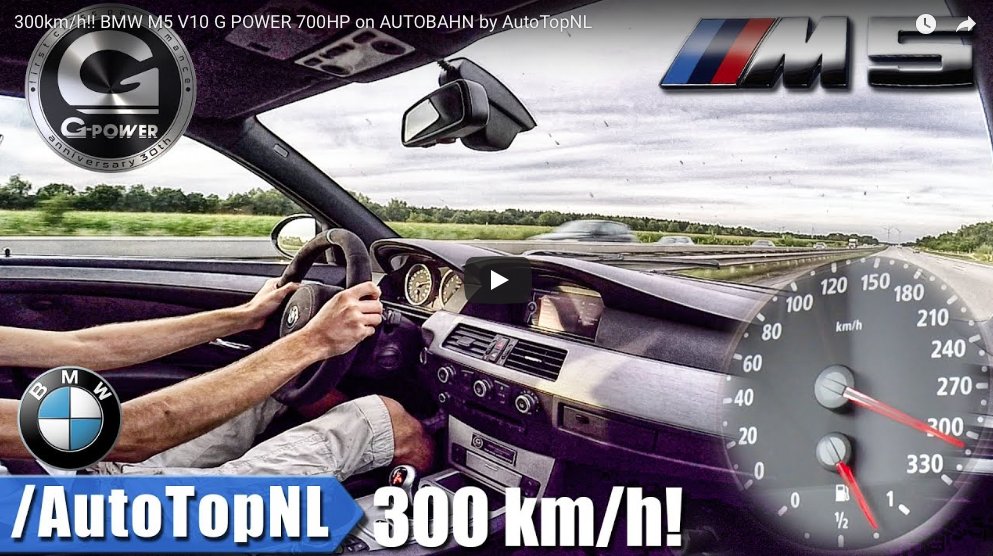 #BMW M5 #V10 G POWER 700 PS auf der #Autobahn mit 300 km/h [Video] - bit.ly/2A5a80k - #BMWM5 #BMWM5GPower #BMWTuning #GPower #Topspeed #Tuning