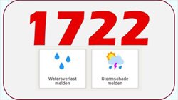 Het noodnummer 1722 vanaf vanavond 20u actief.  Hou 112 vrij voor levensbedreigende situaties. #stormopkomst