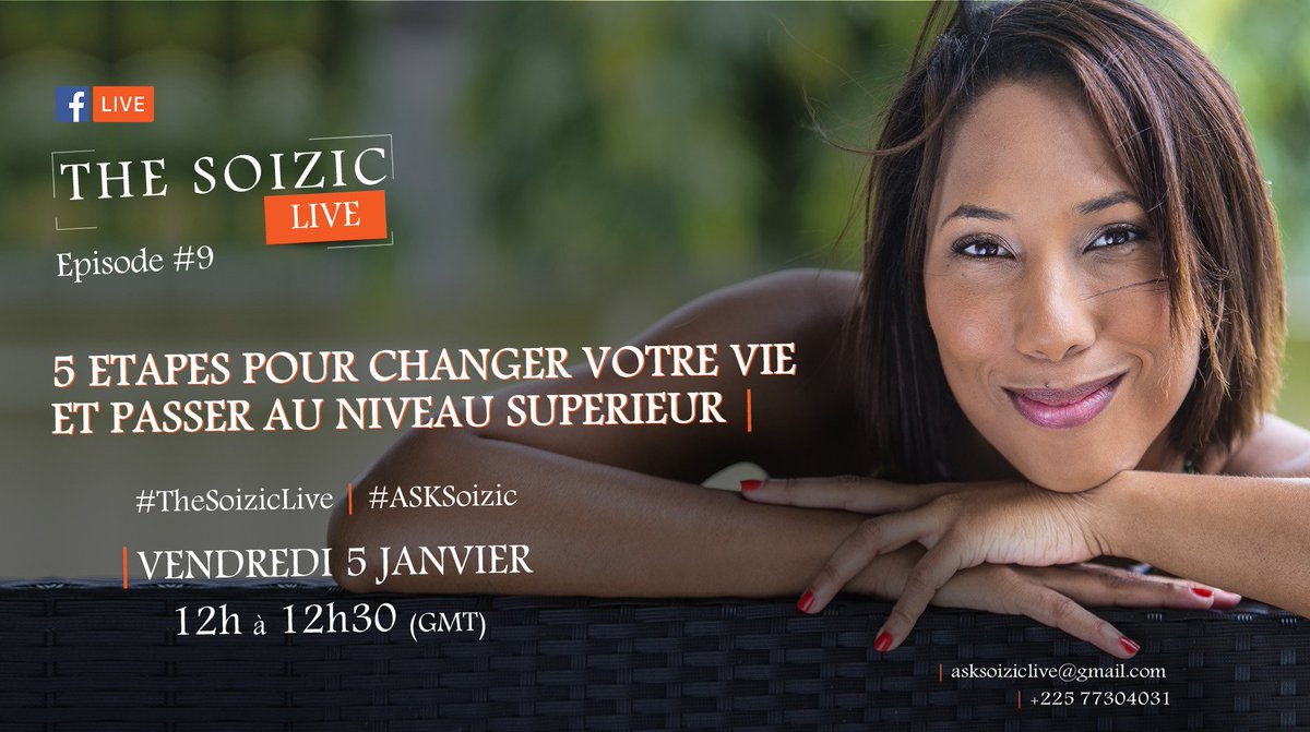 Lemissa_Joe's tweet photo. #Beautiful #Year 2018🌻
Pour débuter cette nouvelle année Voici
"5 Étapes pour Changer votre Vie et Passer au Niveau Supérieur"
C'est avec @SoizicAbidjan et @SMART_METRIX_ 

A suivre sur : https://t.co/dxygLX8Znk

Ce vendredi 5 Janvier de 12h à 12:30 GMT 🌎
#BoosteTaLife  😉 https://t.co/jYYA6RHv7a