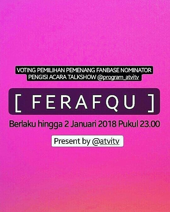 SIAP MENGUDARA 
#FERAFQUWithATVITV
<a href="/DA3_Rafly/">Muh.Rafly Heriawan</a> 
<a href="/atvitv/">ATVI TELEVISI</a>