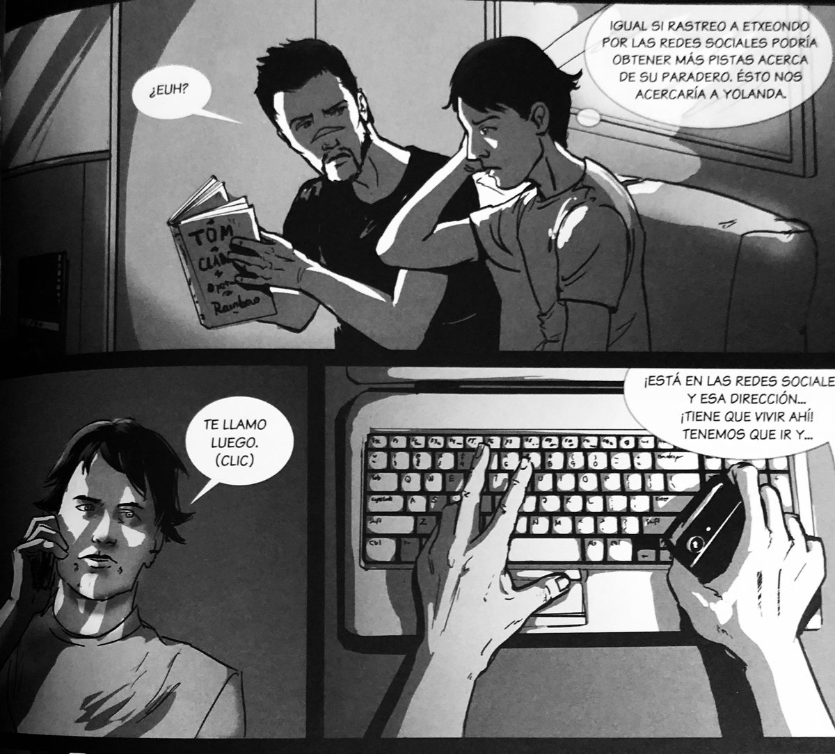 chemaalonso's tweet photo. Anoche me acosté tarde re-leyendo el pedazo de cómic de “Hacker Épico”. Hacking, aventura y mucha acción. No pude parar hasta volver a terminar las 168 páginas }:) https://t.co/pKBotCgv4G @aramosf @EveMaeRoman @0xWORD https://t.co/h4f1GXxPZP