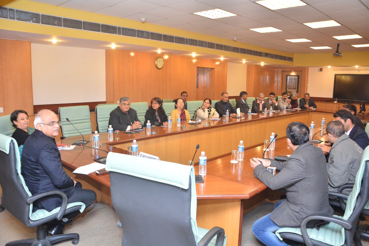 iccr_hq's tweet photo. Shri Vinay Sahasrabuddhe @vinay1011  took over the charge as the President of ICCR @ICCR_Delhi today . DG, ICCR welcomed him . He met with all Officers of ICCR . https://t.co/rMTh4bLHNG
