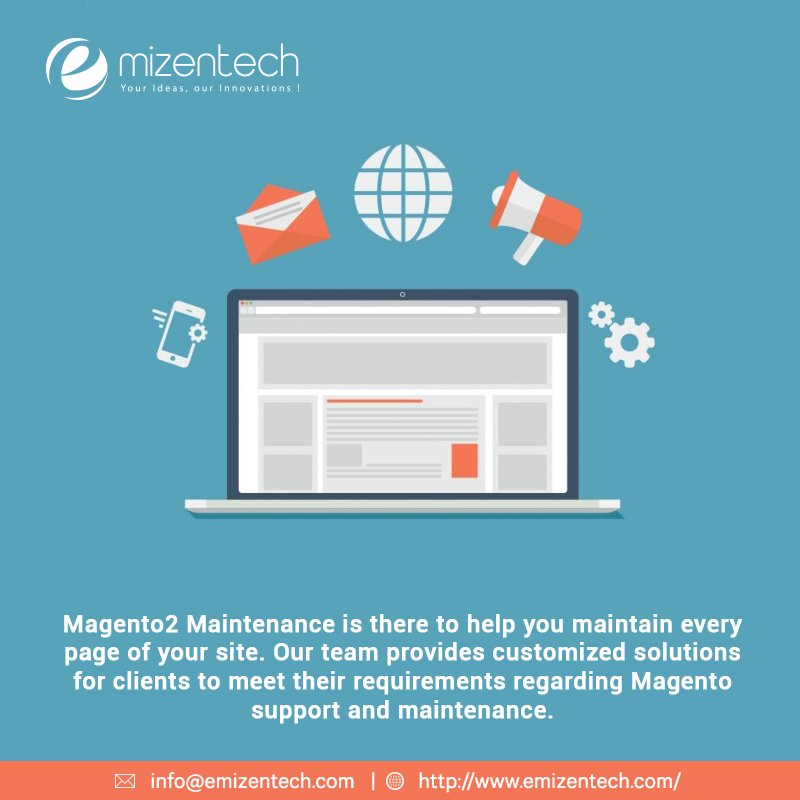 EmizenTech's tweet photo. If you have any issue regarding maintenance, Our team provides #Magento support and maintenance.
Get the details : https://t.co/mBgIUr83Ys
#Magento2Maintenance #MagentoMaintenance #MagentoDevelopment #Magento2Development #Magento2DevelopmentAgency #MagentoExtensionsDevelopment https://t.co/aQ2LZD4e1H