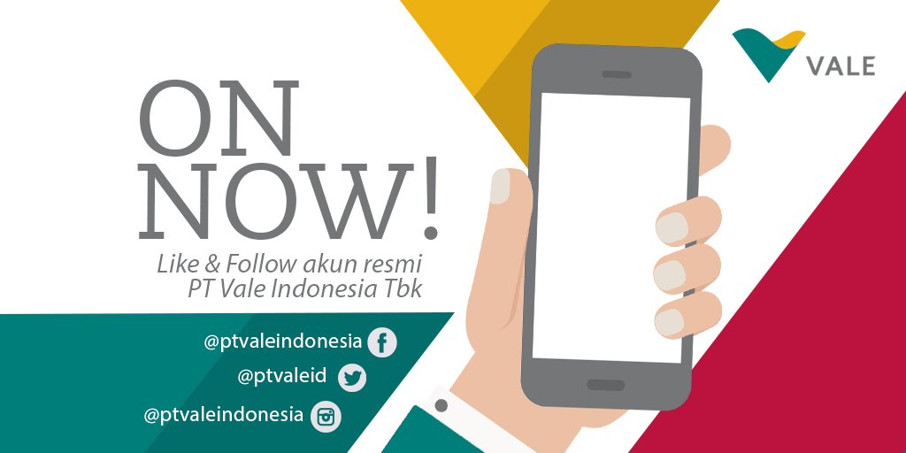 Like and Follow akun resmi PT Vale Indonesia Tbk.
facebook.com/ptvaleindonesi…
instagram.com/ptvaleindonesi…