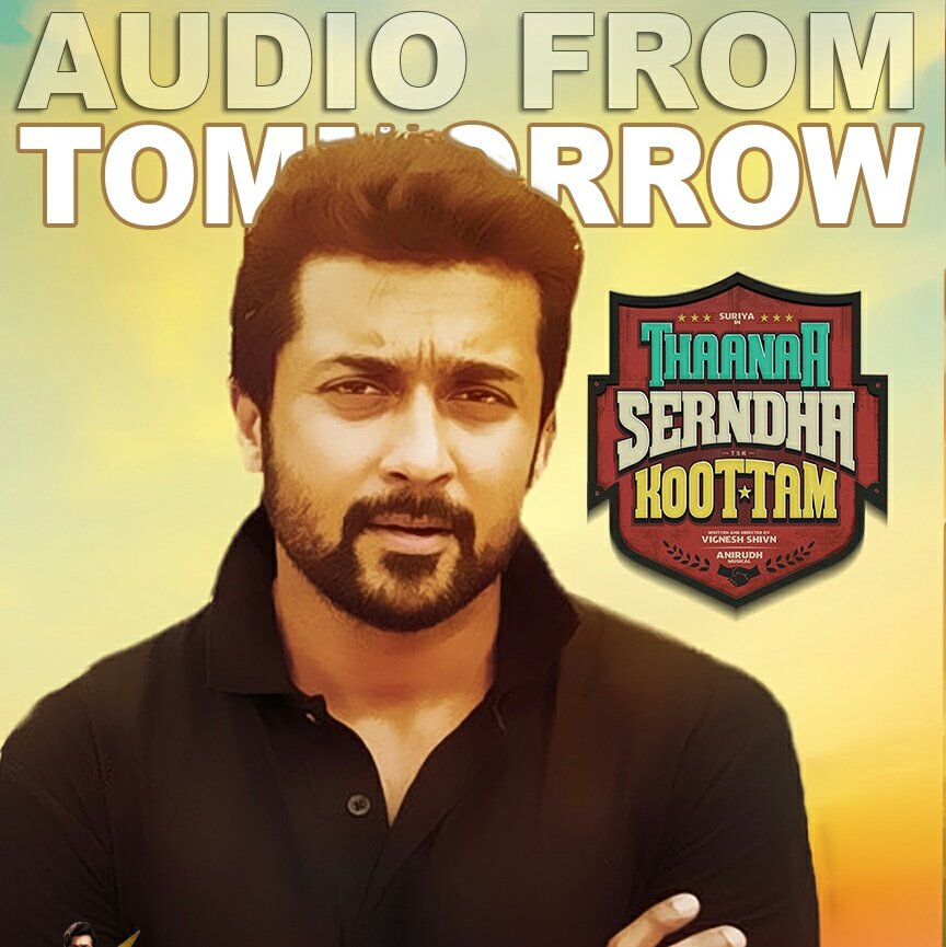 Abiltomy_sfc's tweet image. Here is the common dp for the Audio Release of #TSK by #TeamABK
RT max
@Suriya_offl | @VigneshShivN | @anirudhofficial | @rajsekarpandian