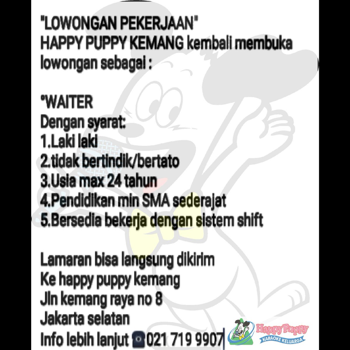 harga karaoke happy puppy kemang