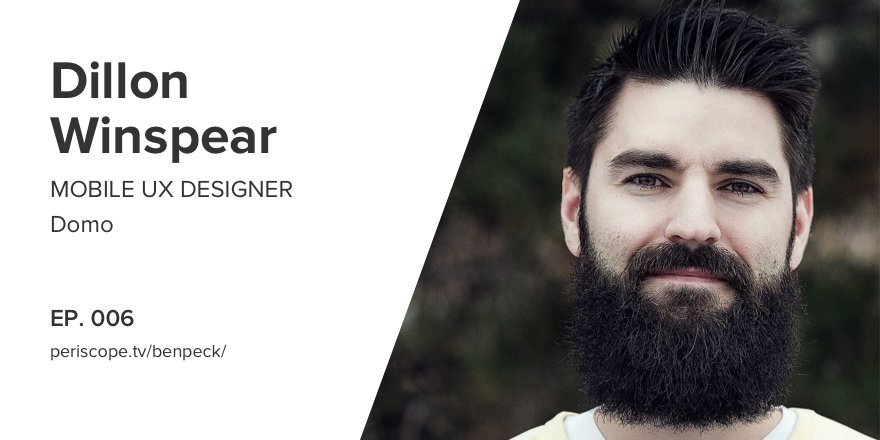 benpeck's tweet image. 📽️ • So...as I'd mentioned before starting this year I'm changing up my vlog format to a LIVE interview-style conversation. I'm excited to interview my first guest @dwinspear from Domo today at 12pm MST! Tune in for some designer-y chat. Clicky - pscp.tv/benpeck/