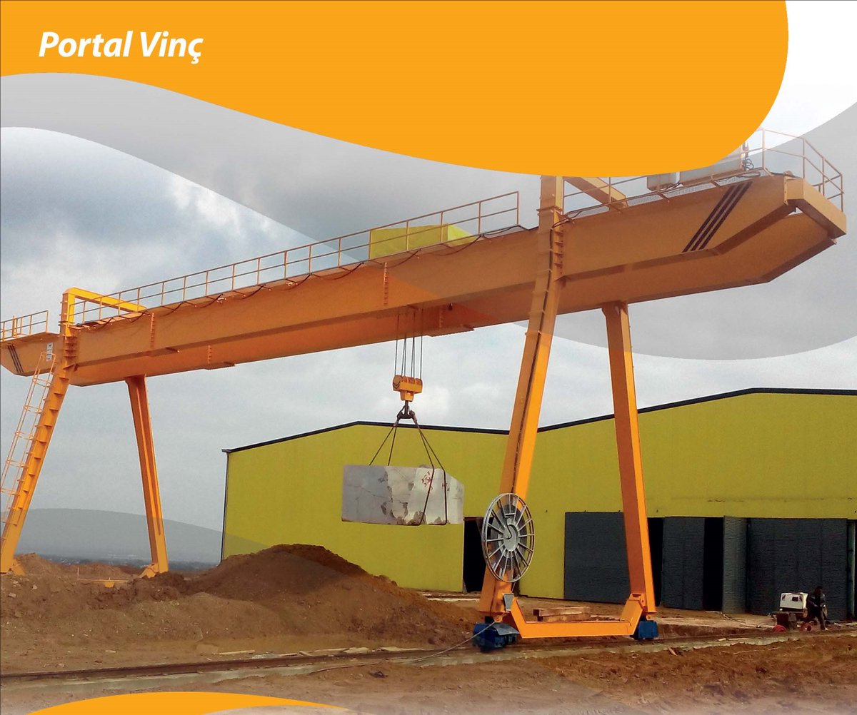 MirkonVinc's tweet photo. Portal ve yarı portal vinçler, genelde açık sahalarda tercih edilmektedir. Kullanım alanına göre tek veya çift portafolu ya da portafosuz olarak yapılmaktadır. https://t.co/bYwmYQ7nwM