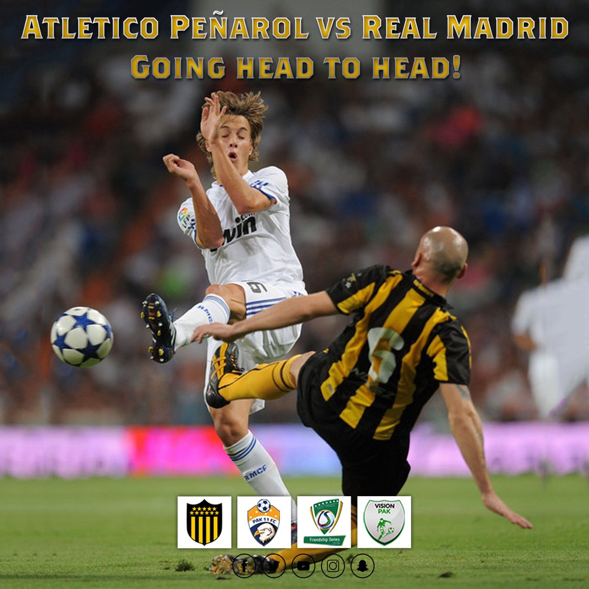 VisionPak1's tweet photo. Atletico Peñarol in a friendly match with Real Madrid in the Santiago Bernabeu, August 2010.
#Clubfacts #penfacts #Penarolcomingtopak #AtleticoPenarol #Footballcomeshome #penplayers #vision_pak https://t.co/wnZagJitBq