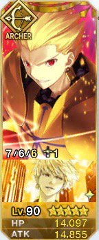 ギルガメッシュ(Fate) 「弓ギルのピックアップは3日(明日)なので明日弓ギル引いて6日に礼装引けばこんな形」|redjuiceのイラスト