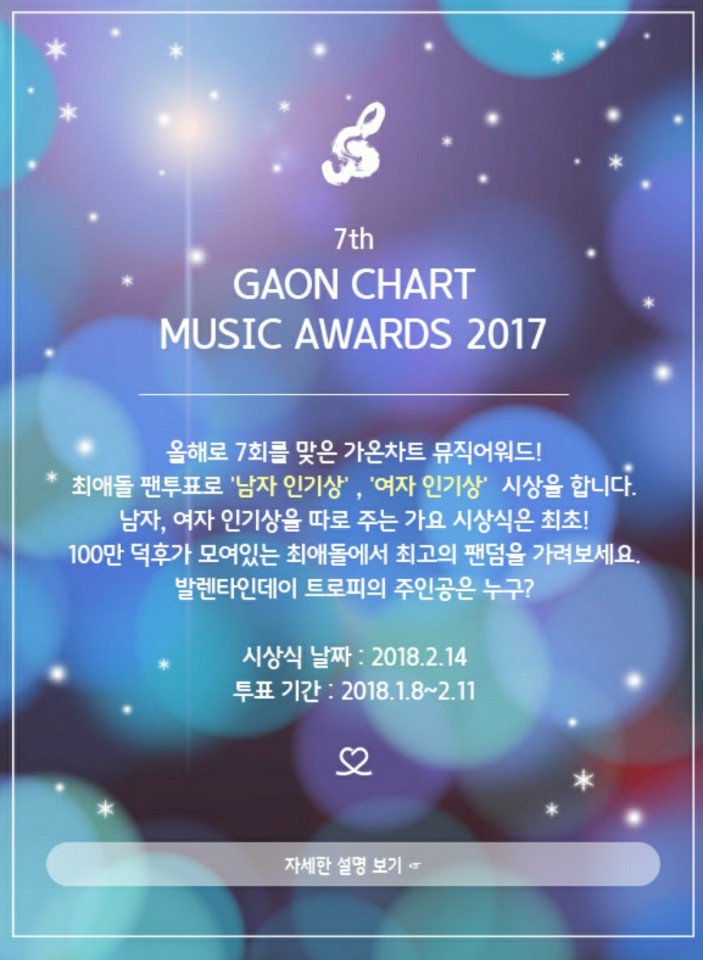 가온차트 뮤직 어워드 인기상이 ⭐최애돌⭐ 팬투표로 시상이 된다고 합니다

✨ 최애돌 앱 설치
>안드는 3개 앱
✨추천인: 옹성우갤러리 
✨최애: 옹성우_Wanna One
설정해주세요💕

자세한 내용은 타래로 천천히 설명해 드릴게옹💕