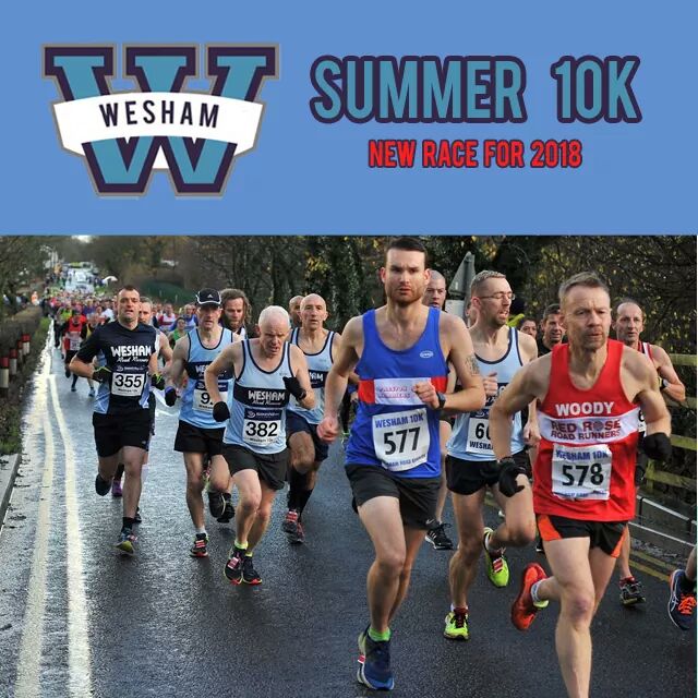 WeshamRR's tweet image. We are excited to announce that entries for our BRAND NEW summer Wesham 10k are open from 6pm TOMORROW (3/1) Places are limited to 250 and at just £6/£8 expected to sell out fast! This takes place in the evening on 23/5/18 and promises lots of PB potential!