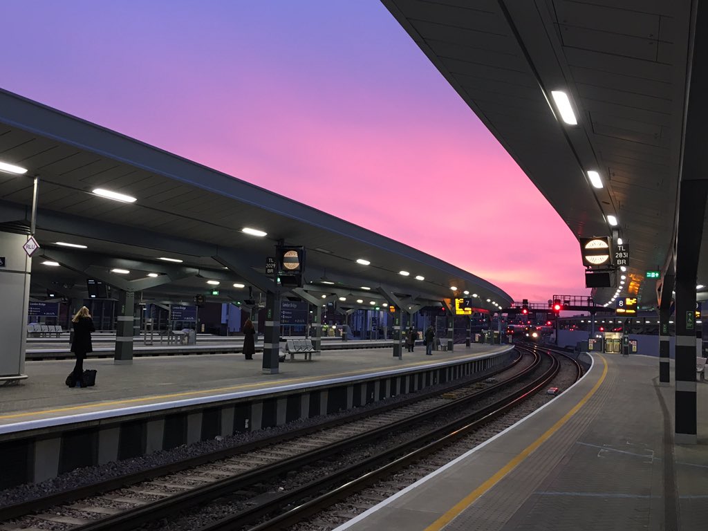 A beautiful sunrise has greeted us at the opening of the full London Bridge!