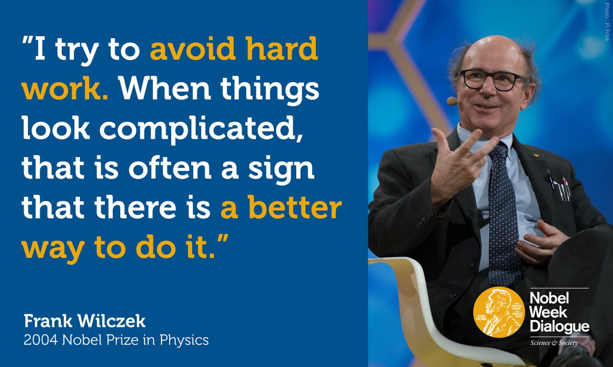 NobelPrize's tweet photo. Some advice from Physics Laureate Frank Wilczek to kick off 2018! https://t.co/fUZzq4VLbh