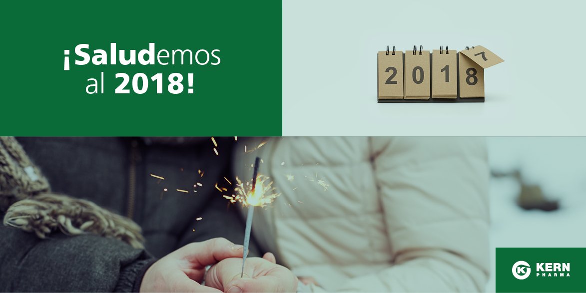 Kernpharma's tweet photo. Ahora, que empezamos a dibujar 2018, queremos agradecer vuestro apoyo y desearos un año lleno de #salud, #felicidad y #bienestar. ¡Os deseamos un buen inicio de año a todos! https://t.co/s019XXqLNm