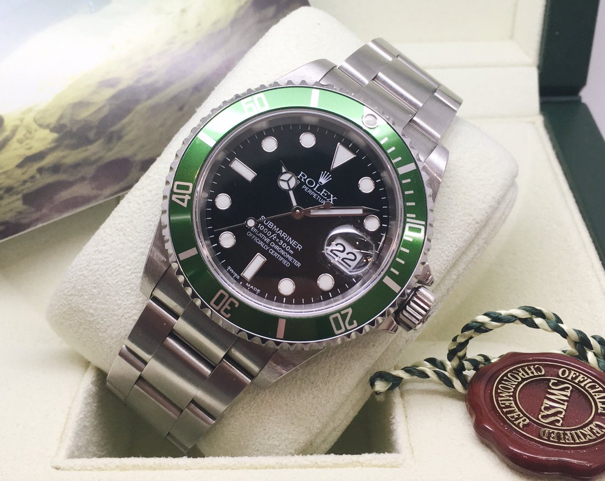 celebourg_fukui's tweet photo. ROLEX ロレックス グリーンサブ Ref.16610LV D番 ビッグスイスをお売り頂きました✨
この後日ロレへOHさせて頂きます!
今年もたくさんの時計をご紹介できるよう頑張っていきますのでよろしくお願いします!
#greensub #グリーンサブ #ビッグスイス #サブマリーナデイト https://t.co/4cbgsvPNLZ