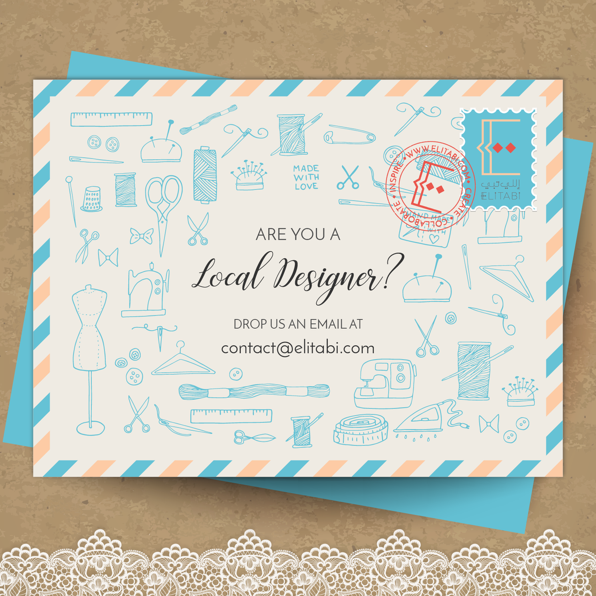 ElitabiMENA's tweet photo. Are you a local designer?
Do you offer creative handmade pieces?
Elitabi is just the right platform.
هل أنت مصمم محلي؟
هل تقدم قطع يدوية إبداعية؟
إللي تبي هي المنصة الصحيحة لذلك.
#onlineshopping #crafts #onlineboutique #gcc #elitabi #localartist #محلي #مصمم #كويت #فاشن https://t.co/sIuNpV3KNY