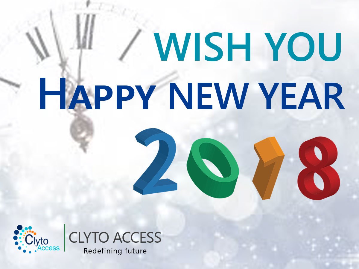 clytoaccess's tweet photo. Clyto Access wishes everyone a very Happy New Year. #welcome2018 https://t.co/hLmXx6GI1E