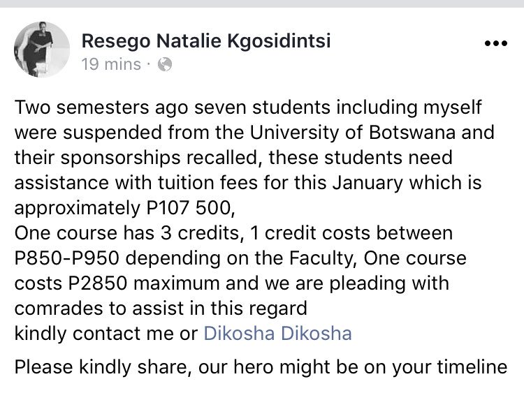 jamghost___'s tweet photo. Batswana let's send our revolutionary students back to school https://t.co/fOnmmGj4Id