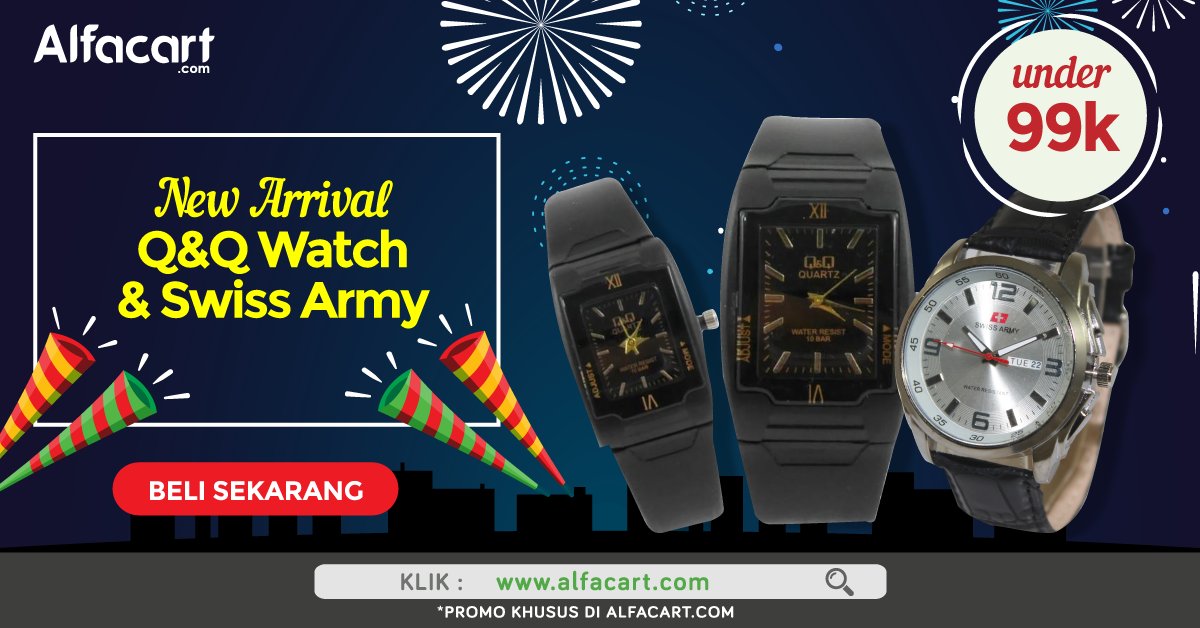 Sahabat ayo beli jam tangan Q&amp;Q dan Swiss Army di Alfacart! Price Under 99k! Cek sekarang! Info Klik alfa.id/watchalfatw