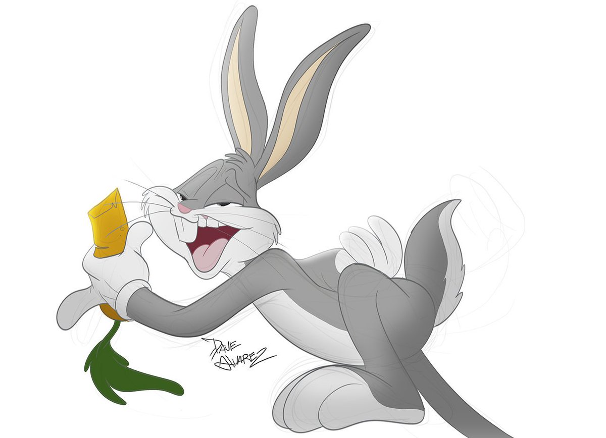 Here's another character that has been a frequent guest on my drawing board for years.I know the Looney Tunes by heart, specially Bugs. 
There's a simple rule in his writing; Just write a story and attach Bugs to it. Everything will change.
@WBLooneyTunes #LooneyTunes #bugsbunny