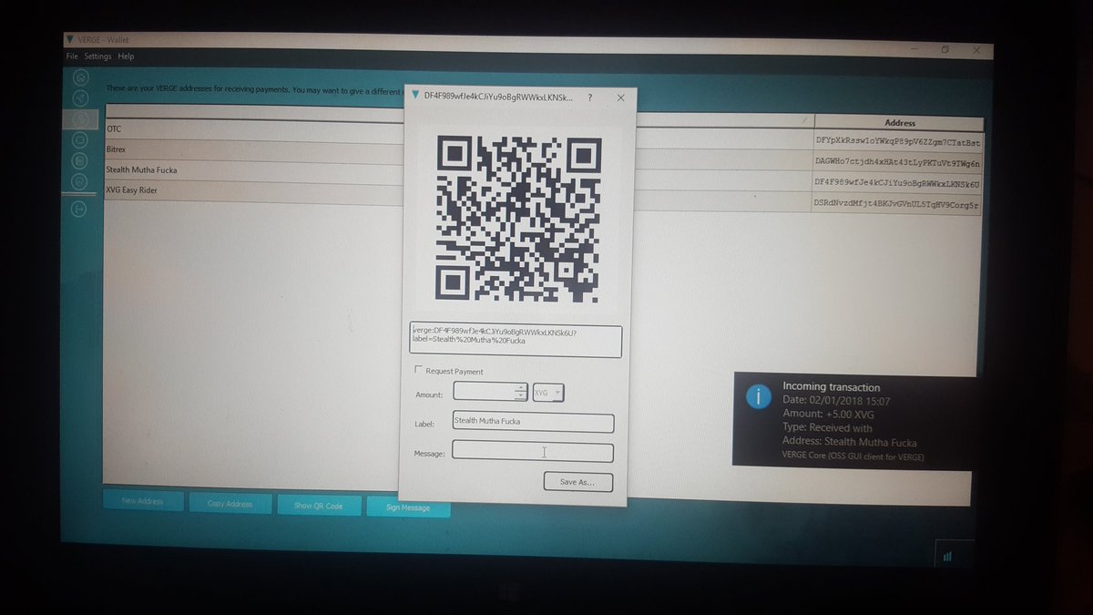 Works like charm <a href="/justinvendetta/">sunerok</a> <a href="/ekryski/">Eric Kryski</a> $xvg #vergecurrency #WraithProtocol <a href="/crypto_sarah9/">⭐️Crypto Sarah⭐️</a>