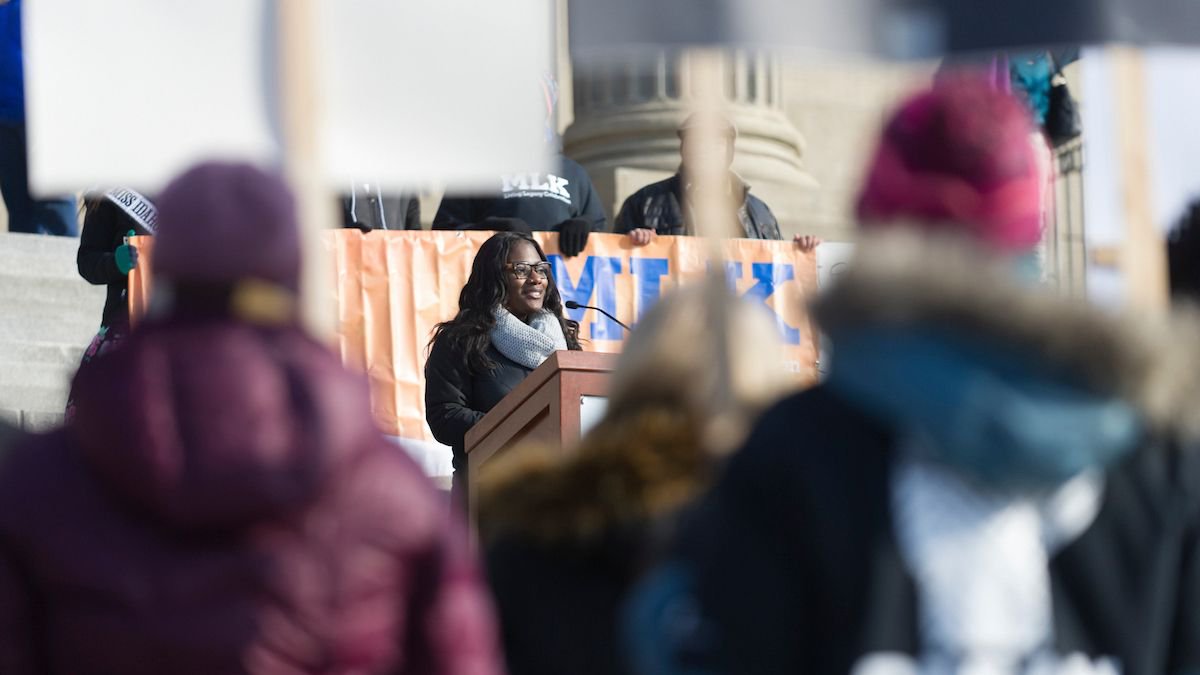 BoiseState's tweet image. Martin Luther King Jr. Day of Greatness begins at #BoiseState at 9 a.m. on Monday, Jan. 15 with a march to the rally point, on the steps of the Idaho State Capitol. Details at mlk.boisestate.edu and on Facebook: boi.st/2DwNTCF