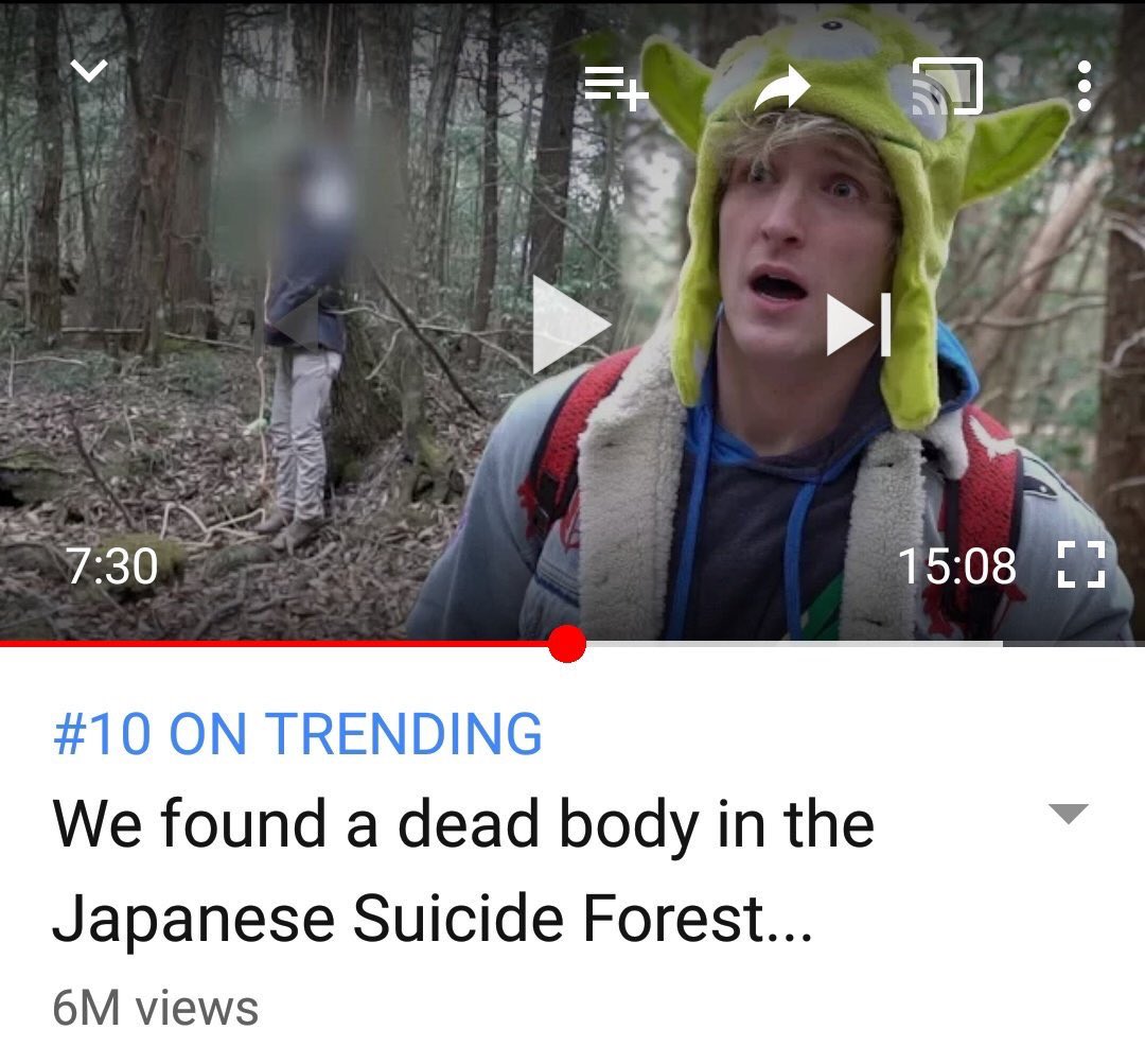 KEEMSTAR's tweet image. “What Logan Paul did was just a mistake!” “He didn’t mean it.” He didn’t mean to:

-Go to Suicide Forrest 
-Film a hanging corpse
-Keep filming it
-Laugh about it
-Upload the files to his computer.
-Edit the video 
-Upload to YouTube for kids
-Title the video 
-Make a Thumbnail