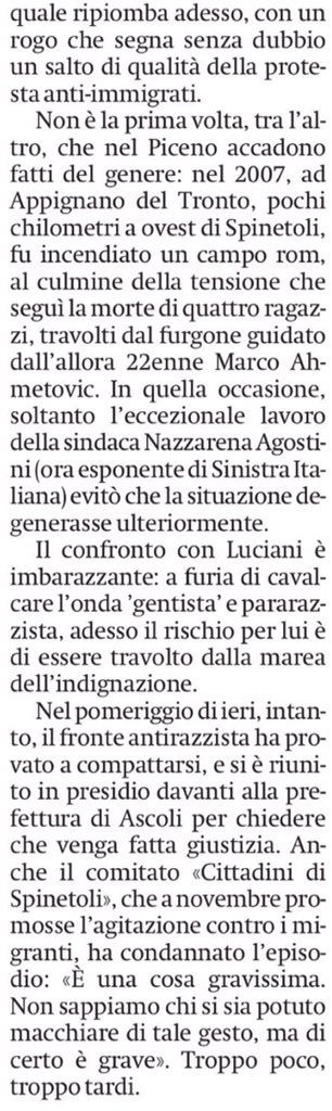 nonsonpago1's tweet photo. Si salvi chi può
"No all'accoglienza, incendio doloso nel centro per #migranti"
A #Spinetoli, provincia di #AscoliPiceno, anche il sindaco Pd era sceso in piazza contro la struttura che doveva accogliere 37 ragazzi https://t.co/NTGNJer4uX