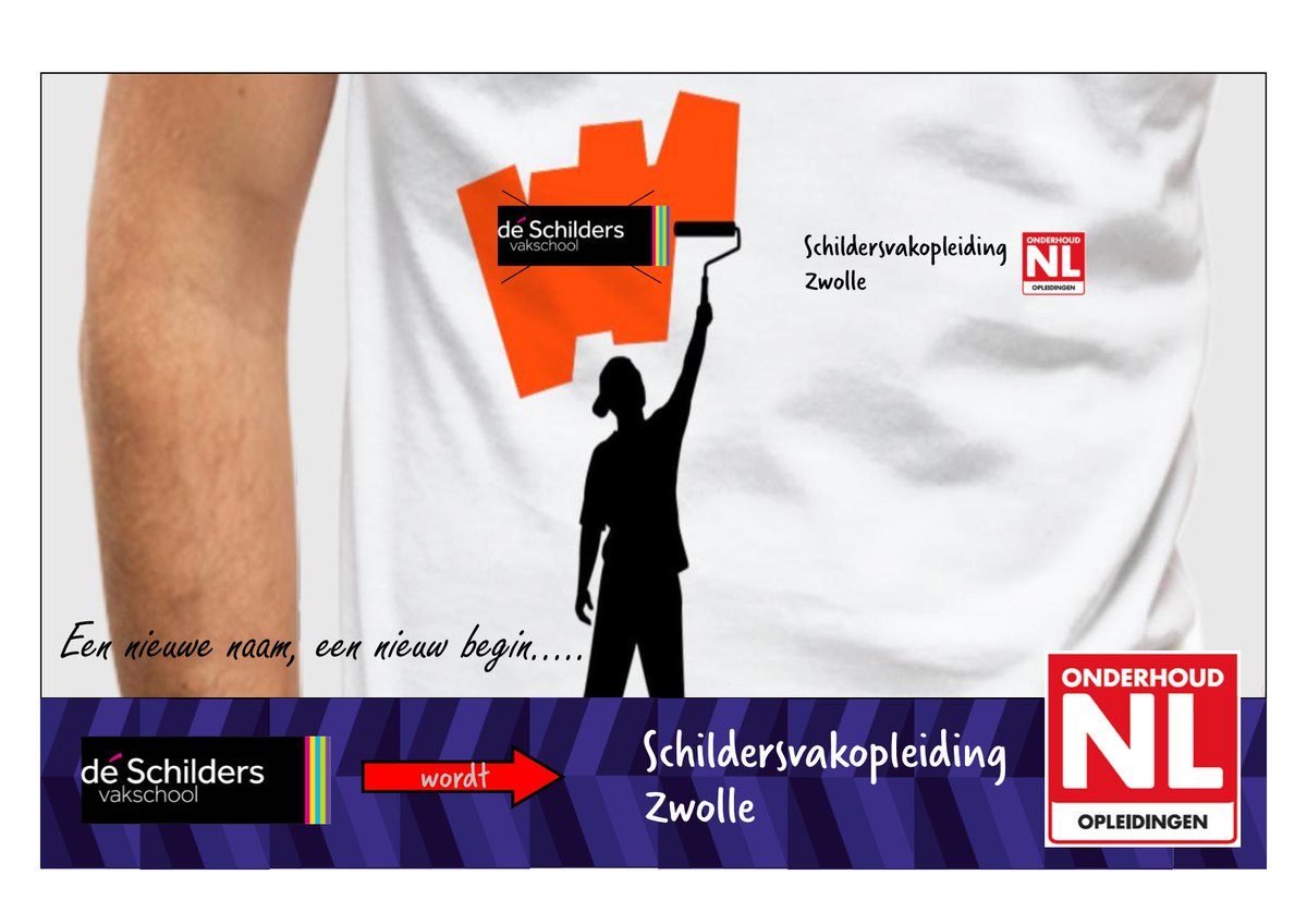 Het eerste nieuws van 2018 is dat we onze naam hebben gewijzigd in "Schildersvakopleiding Zwolle".