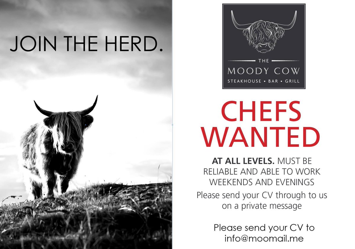 Chef vacancies in both Ilkley and Apperley Bridge! Please retweet! #lovinleeds #chefvacancy #chefswanted #jobs
