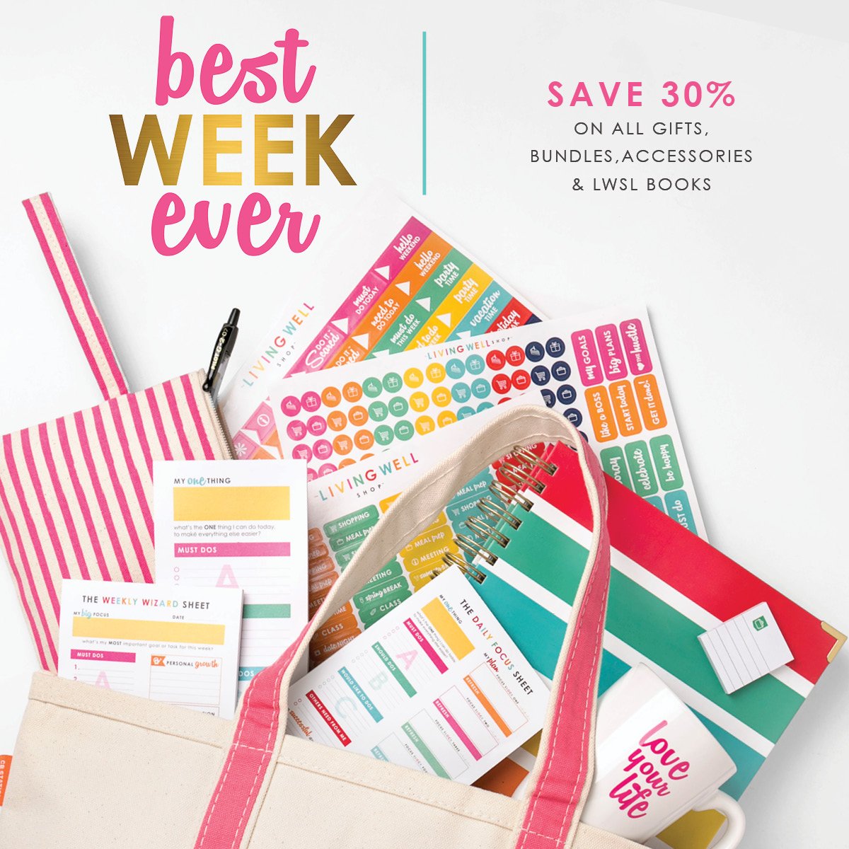 LivingWellShop's tweet photo. Time is almost up! It’s the LAST DAY to take advantage of LWSL’s best sale ever. If you’re craving balance in your life in 2018, then I want you to know it’s POSSIBLE and I’ve got the tools you need to create it on sale today.  https://t.co/36czUjOFYO https://t.co/L9mF4ZQ371