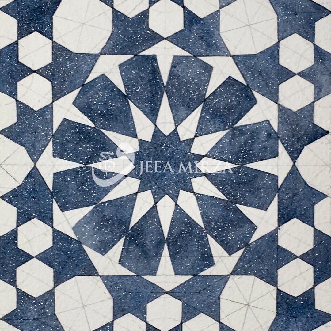 jeea_mirza's tweet image. Happy New Year Everyone! This is my first completed piece for 2018 🙂 Drafted and painted yesterday! Swipe for a close up!
A Mamluk pattern from Cairo. 
Materials: @DANIELSMITH_ART watercolour on rough paper. #watercolor #geometricart #mamluk #cairo #mathart #manifestingtheunseen
