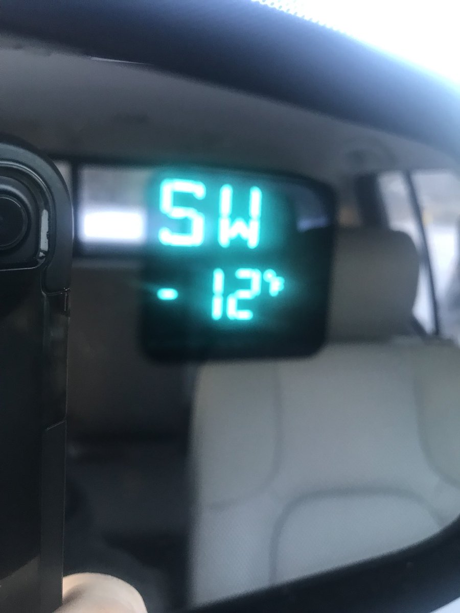 Nothing like starting the day out at -12 degrees.
