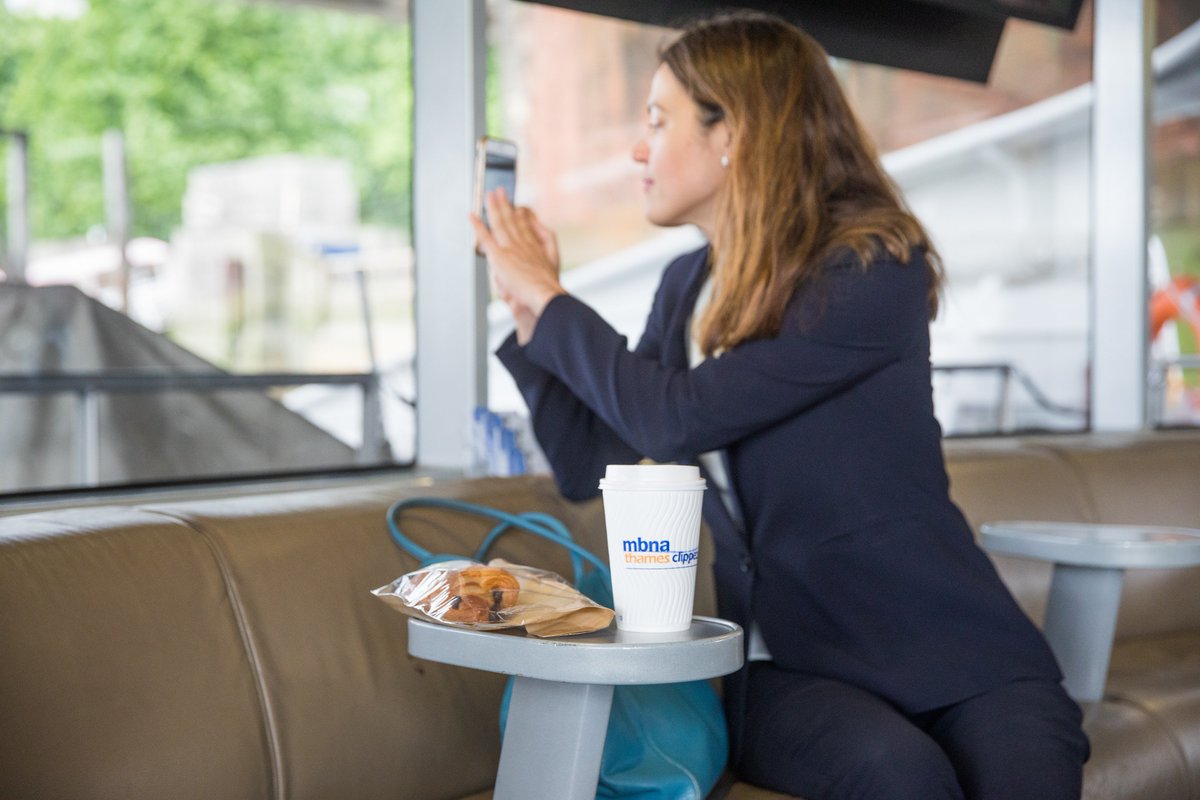 thamesclippers's tweet photo. #NewYearNewYou? Have you thought about a new commute? Get your morning coffee from the on-board bar as you take in the sights to start your day. Travel for as little as £2 with a season ticket and get lots of rewards! Find out more here: https://t.co/HAsgxy6lPB #commutewithaview https://t.co/6wqJg27QO5