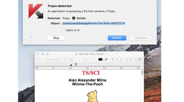 KyleHanslovan's tweet image. Fantastic technical blog detailing how to abuse Kaspersky Antivirus signatures in-memory to collect classified documents. Nicely done @patrickwardle! objective-see.com/blog/blog_0x22…