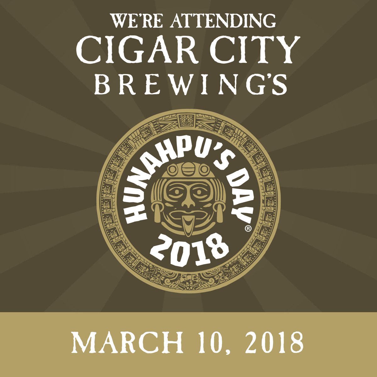 We've been working on our tans but the New England winter isn't cutting it, so we're heading to Florida for Hunahpu's Day 2018! Grab tickets and come spend a weekend with us at <a href="/CigarCityBeer/">Cigar City Brewing</a>'s annual festival: hunahpusday.com 
#HunaDay2018