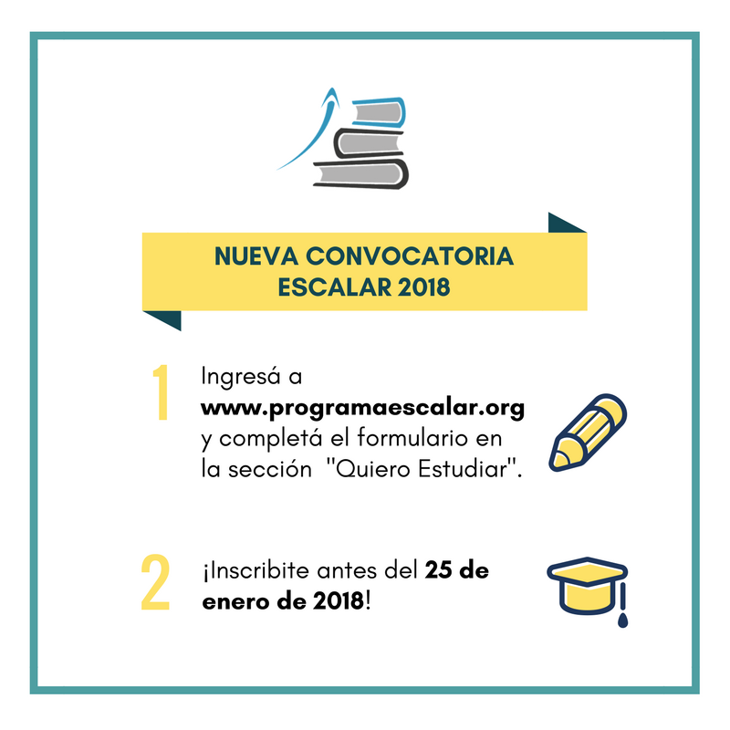ProgramaEscalar's tweet photo. 🔍🔊Estamos buscando jóvenes con alto potencial y bajos recursos que quieran estudiar una carrera terciaria o universitaria. Si conoces a alguien, decile que se inscriba a Escalar entrando a https://t.co/ha1oy85Zwu https://t.co/039DzhGzID