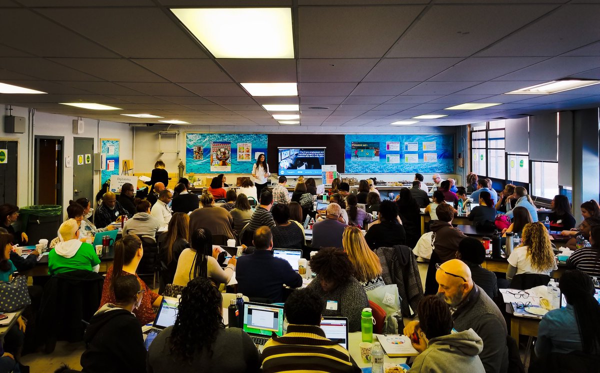 Digitability's tweet photo. Digitability is excited to launch our Work-ready Skills Program! We're here with over 100 educators from across the #Philly School District. #WorkReadyPhilly #SpecialEd #Neurodiversity https://t.co/dhMBECOMK3