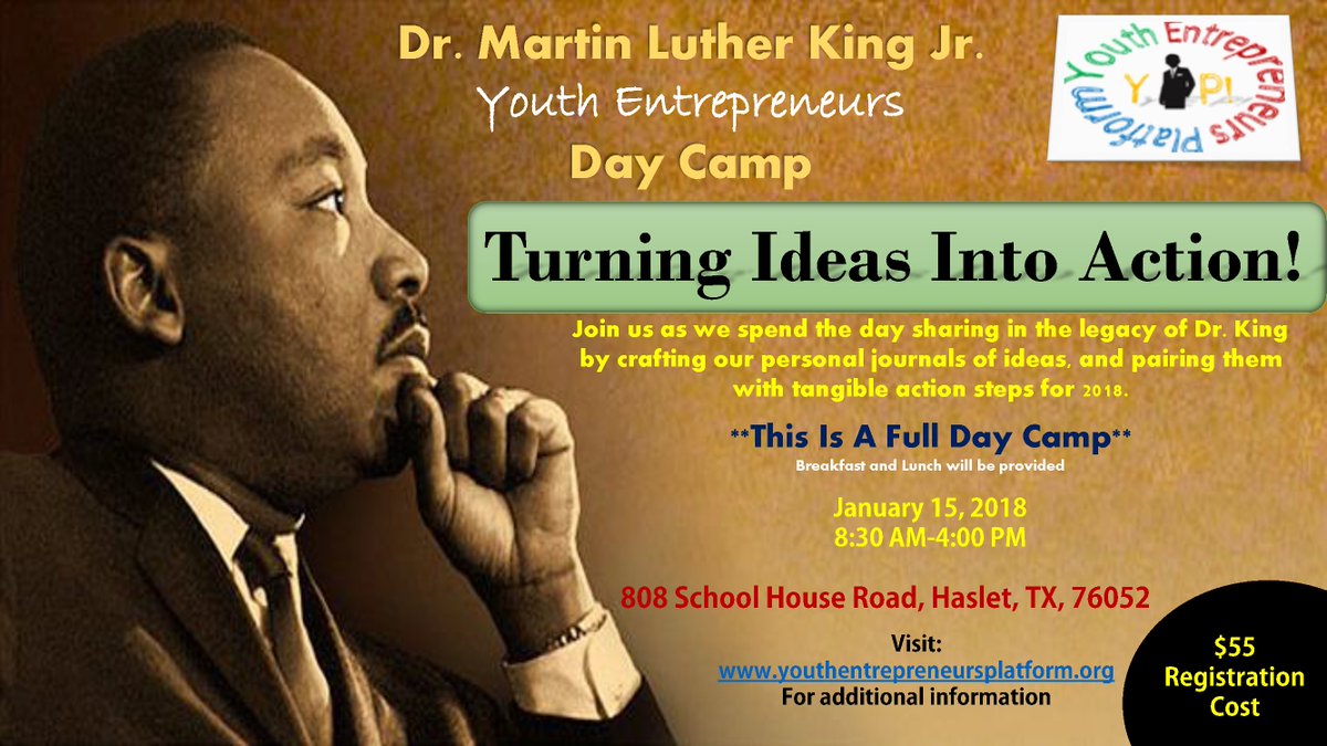 YEPlatform's tweet image. Join Us for our MLK Day Camp Celebration!
ow.ly/O7UF30hwCer