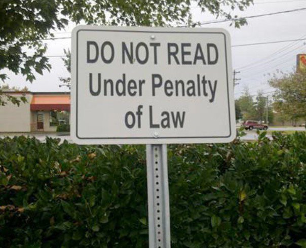 Ah dang! Breakin’ the Law. And now you are too. Sorry 😐 
#signsofthetimes