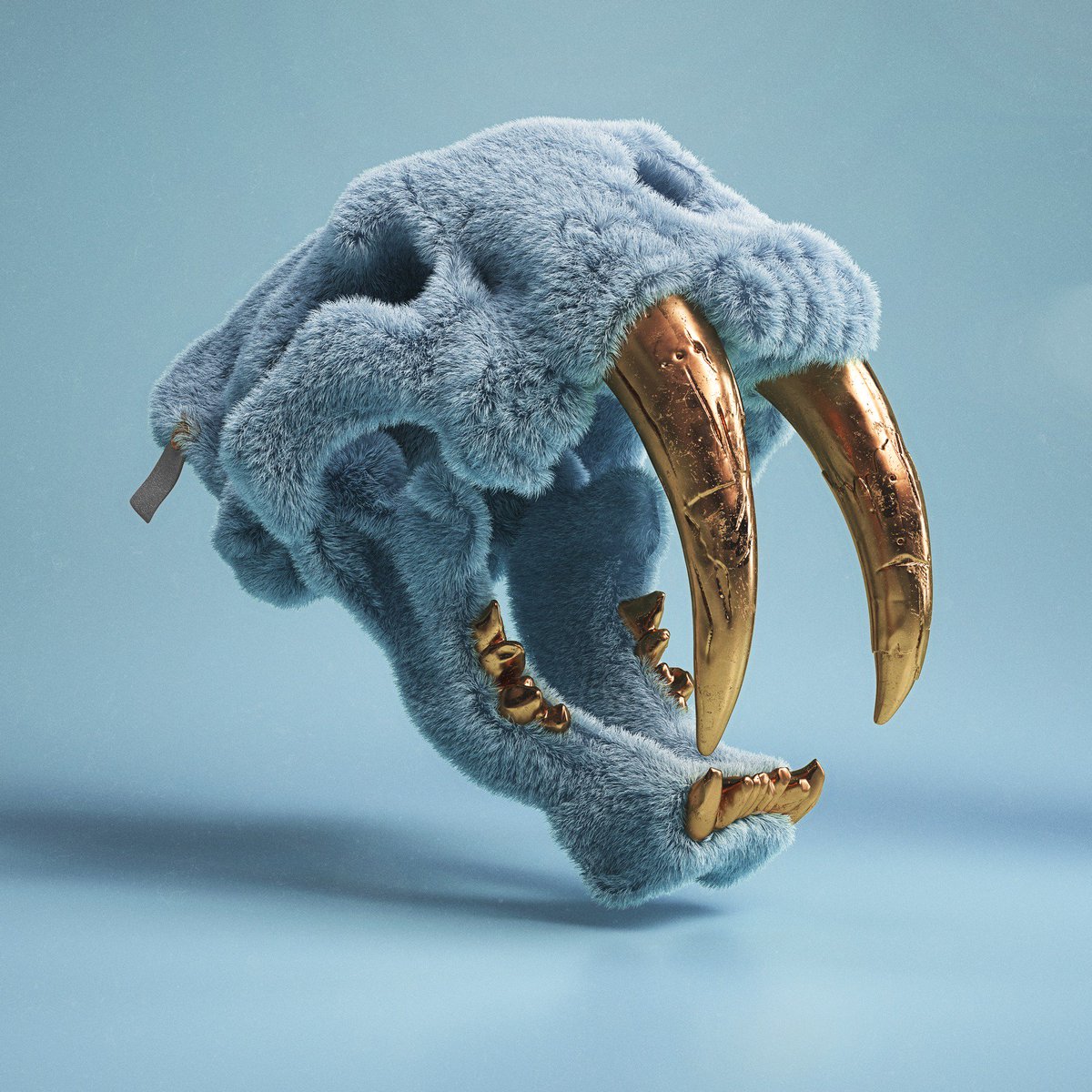 philiplueck's tweet image. saberfluffy. - #3D #octane #maxon #cinema4D #photoshop #minimalism #fluffy #toy #soft #sabertooth # old #dead