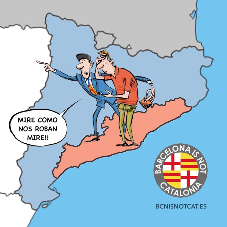 Valladolid i Toledo pertanyen a dues comunitats autònomes diferents i són les dues castellanes. Barcelona i Girona també han de pertànyer a dues comunitats autònomes diferents i seran les dues catalanes. SENTIR-SE TABARNÈS NO VOL DIR NO SENTIR-SE CATALÀ 👍 #FreeTabarnia