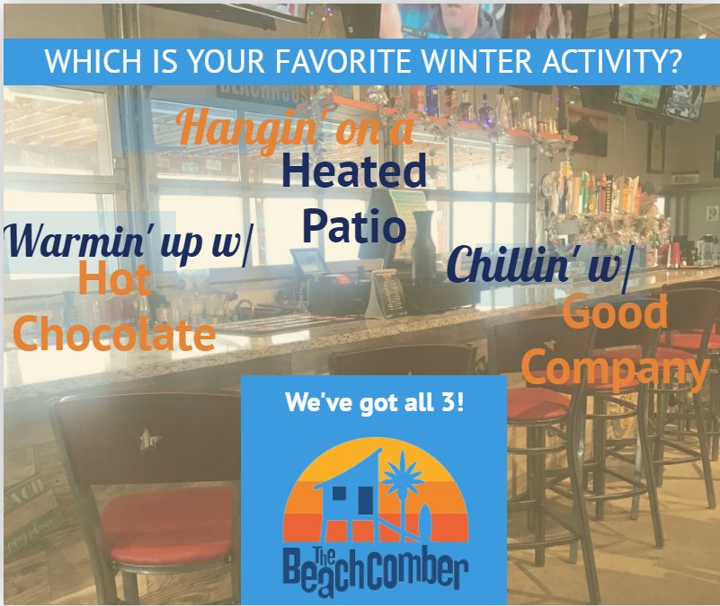 combthebeach's tweet image. Comments, gifs, fun facts all welcome below! #comberlife #combthebeach #patiolife #hotchocolate #chocolatelovers #winterishere #winterchill #goodcompany #offseason